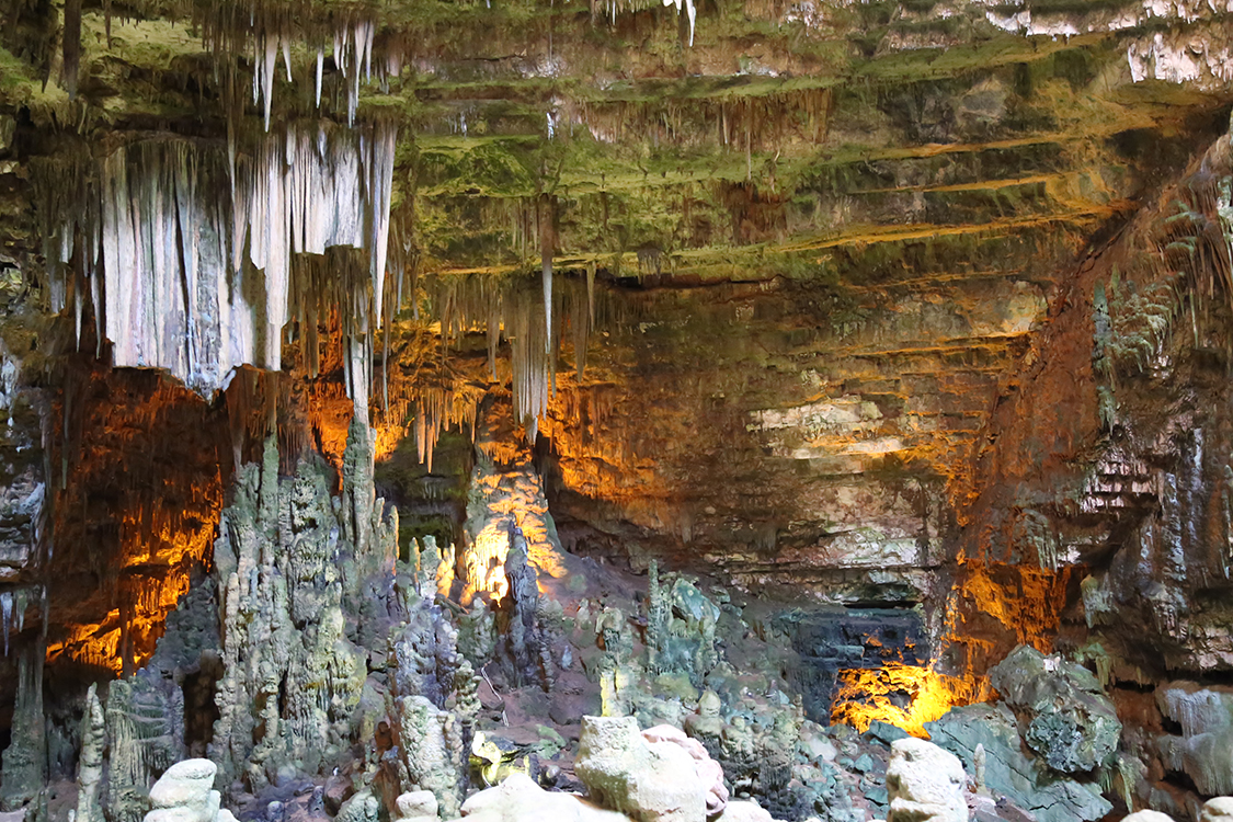 Castellana Grotte.
Grotte dÃ©couverte en 1938, ou plutÃ´t explorÃ©e la premiÃ¨re fois en 1938. En effet, les habitants connaissaient ce grand trou, mais personne n'avait osÃ© y pÃ©nÃ©trer pensant que c'Ã©tait l'enfer (!!!).
A la fin de la visite, on arrive Ã  la grotte blanche, considÃ©rÃ©e comme la plus belle grotte du monde car toutes les concrÃ©tions en albÃ¢tre sont extrÃªmement pures et blanches. Bon de lÃ  Ã  dire que c'est la plus belle grotte...