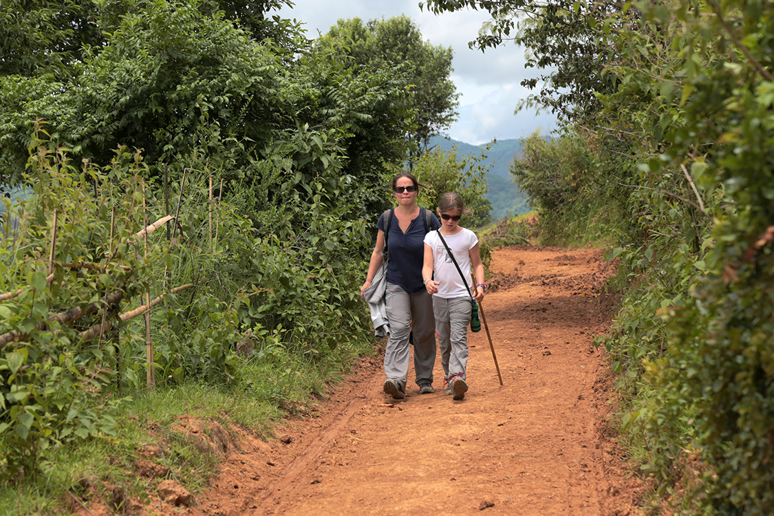 Trek Kalaw-Lac InlÃ©.
La marche est un peu dure pour cette journÃ©e avec 25km. Mais on tient le coup !