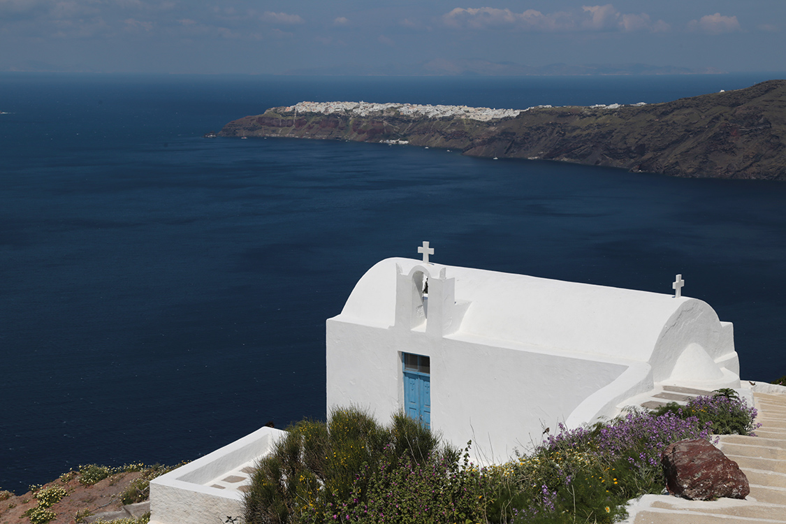 Santorin.
RandonnÃ©e Fira-Oia.