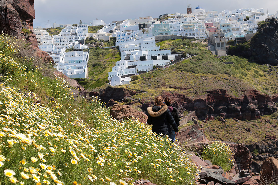 Santorin.
RandonnÃ©e Fira-Oia.