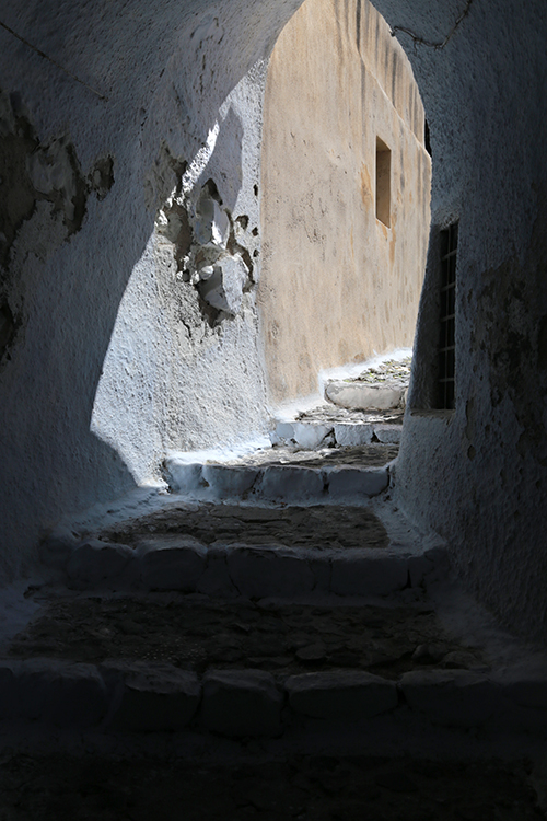 Santorin.
Village de Pyrgos.