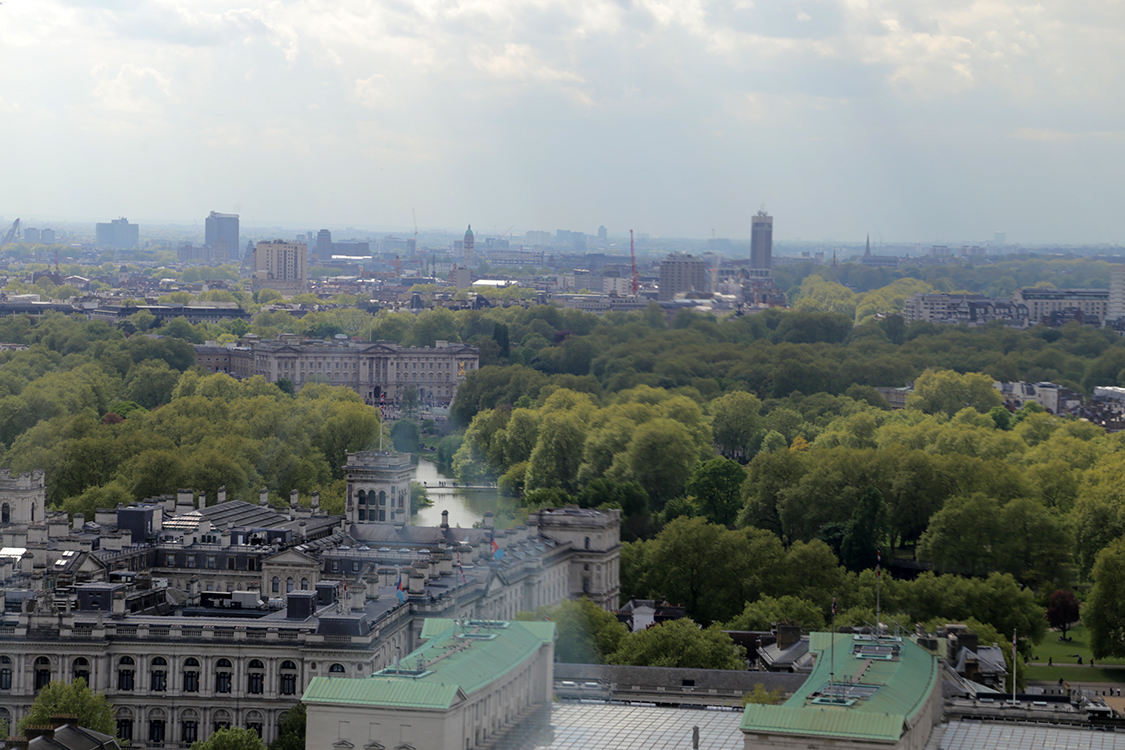 London Eye.
Vue sur St James Park et Buckingham Palace.