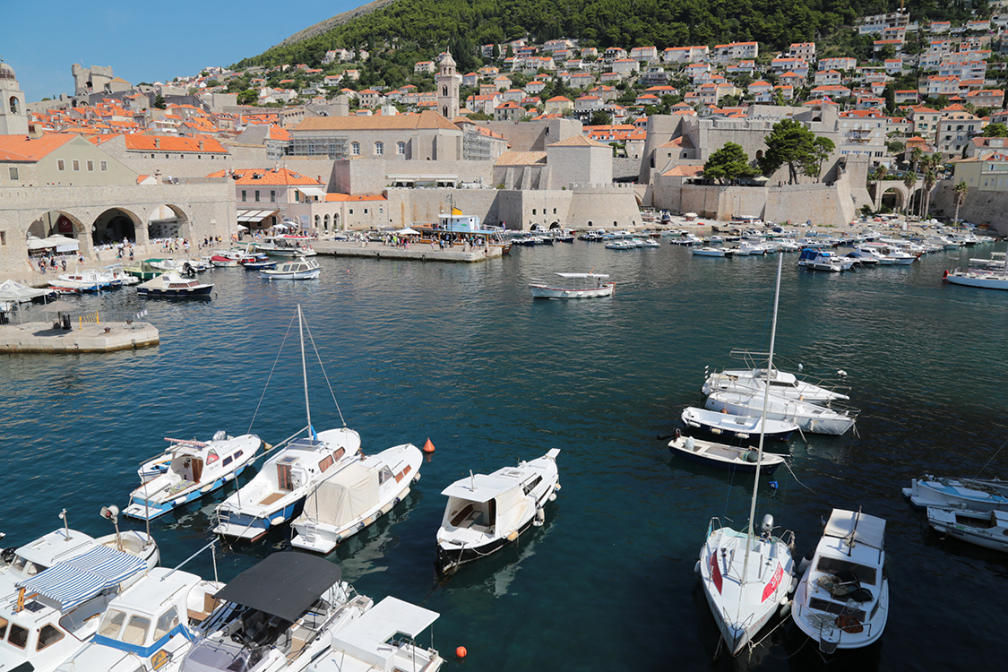 Croatie.
Le vieux port de Dubrovnik.