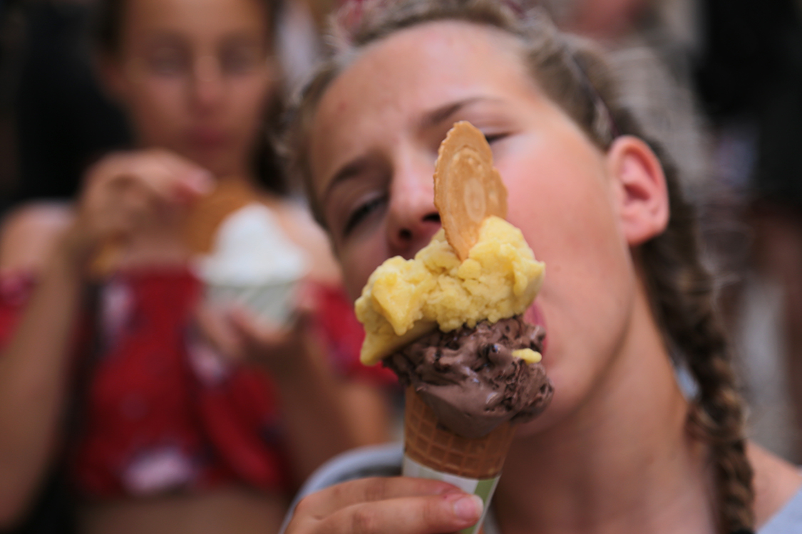 Croatie.
Dubrovnik.
AprÃ¨s le snack, une petite glace...